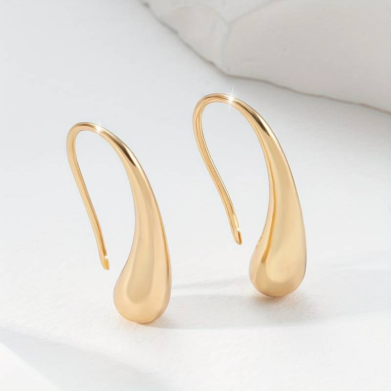 Pendientes vintage de oro, estilo Drop