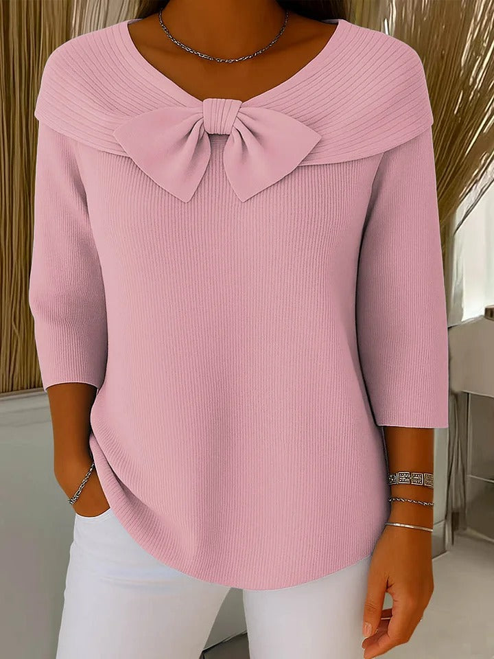 VICTOIRE™ | Jersey con lazo y cuello redondo