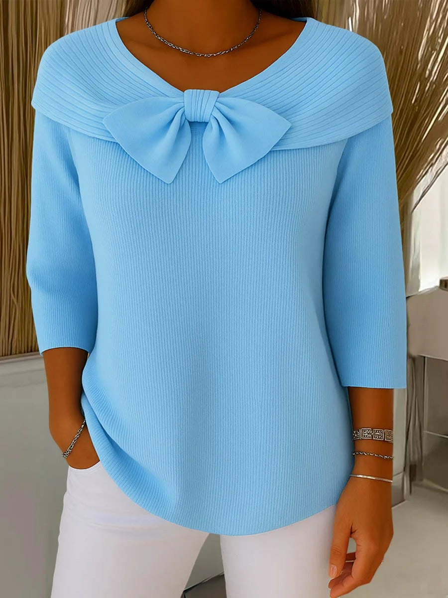 VICTOIRE™ | Jersey con lazo y cuello redondo