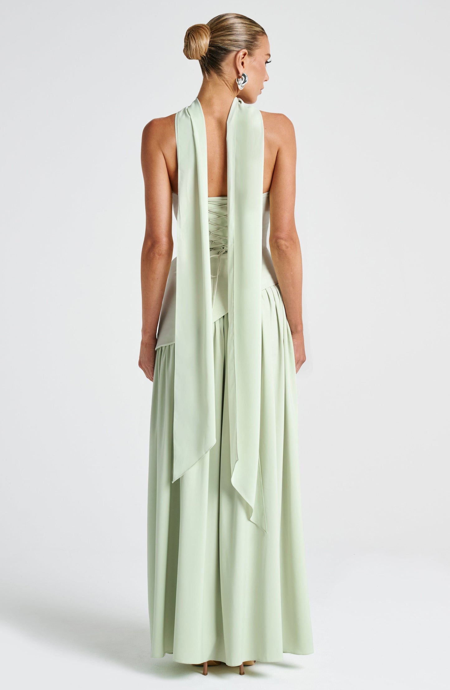Vestido largo Oriana - Verde menta