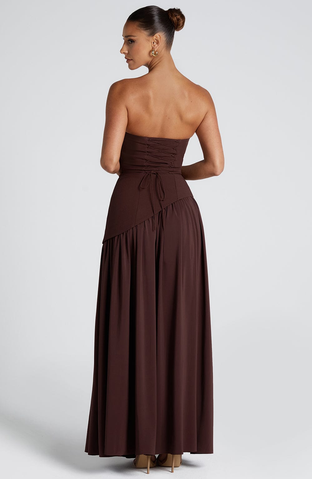 Vestido Largo Oriana - Marrón