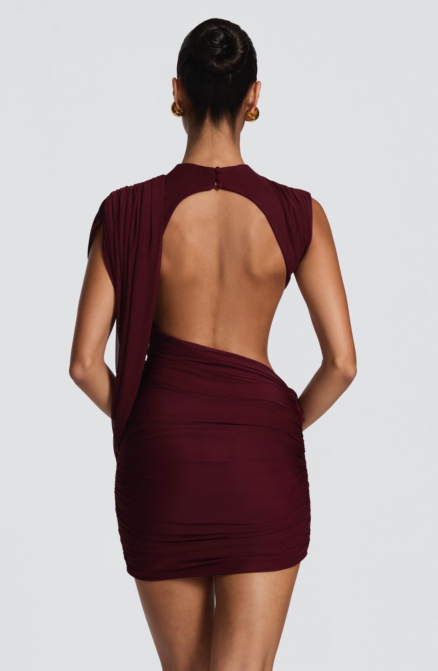 Vestido corto Mireya - Lacado Cereza
