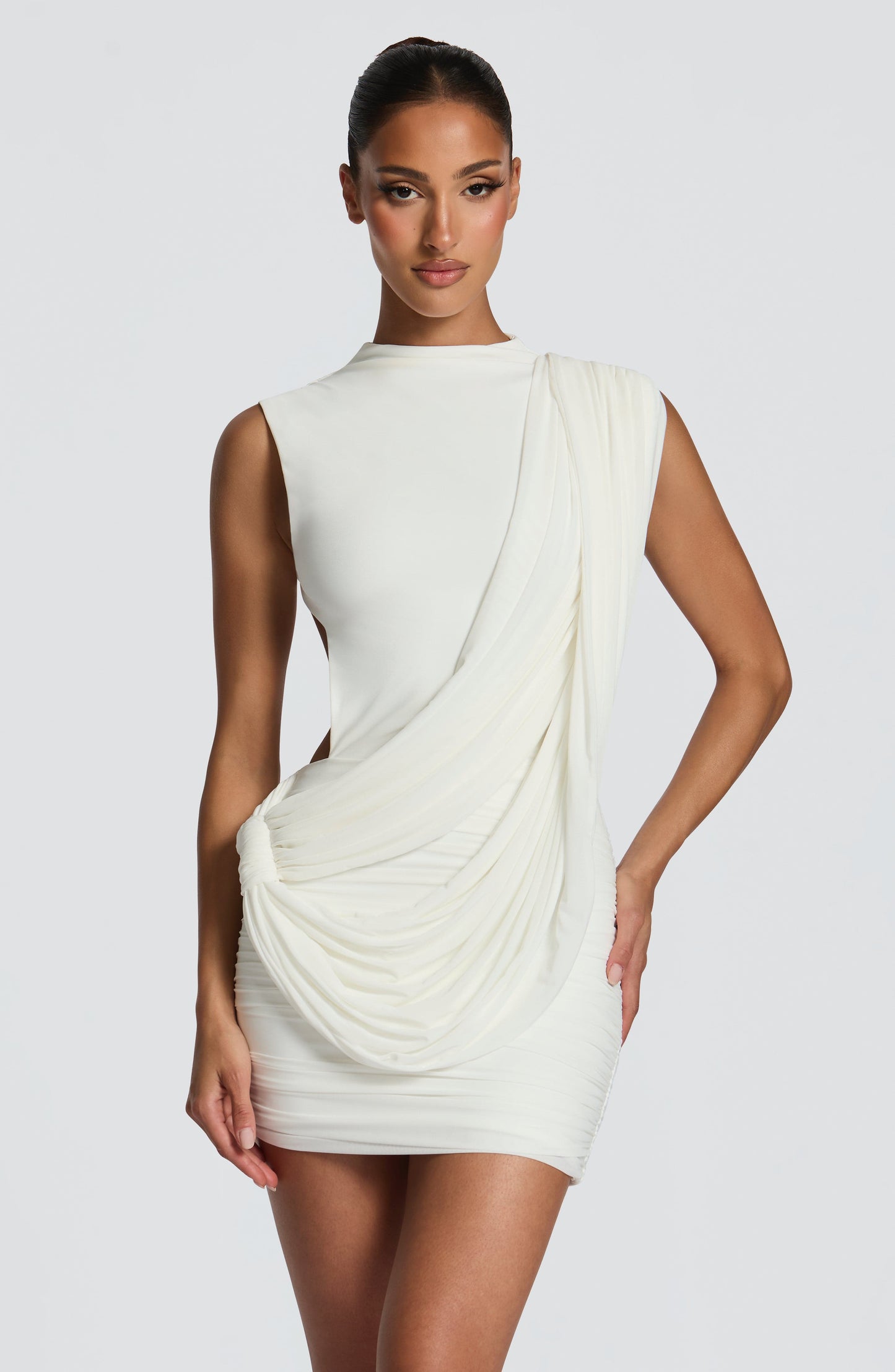 Vestido corto Mireya - Marfil