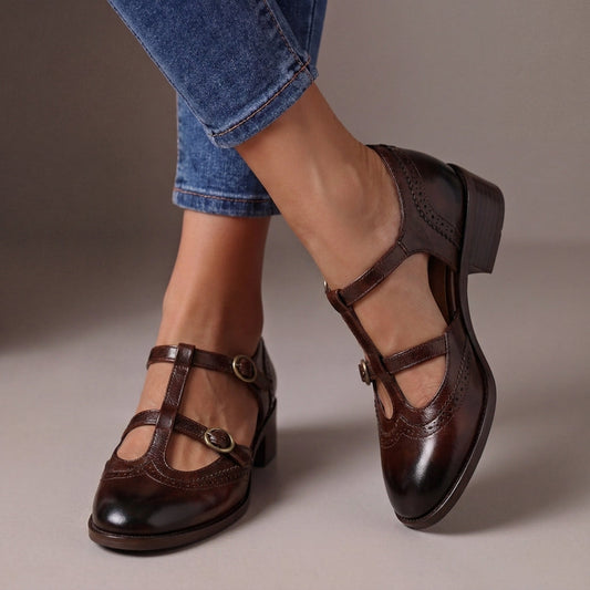 Lucinda | Babies Richelieu en Cuir