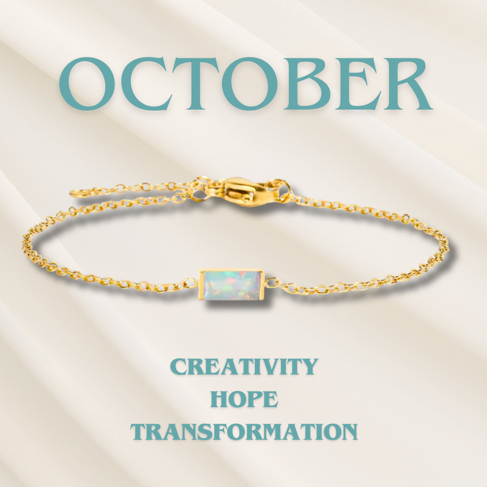 Pulsera Heartline con piedra de nacimiento