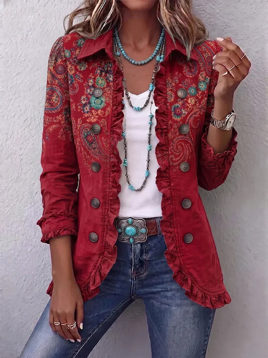 IMMACULÉE | Veste en Cachemire à Volants