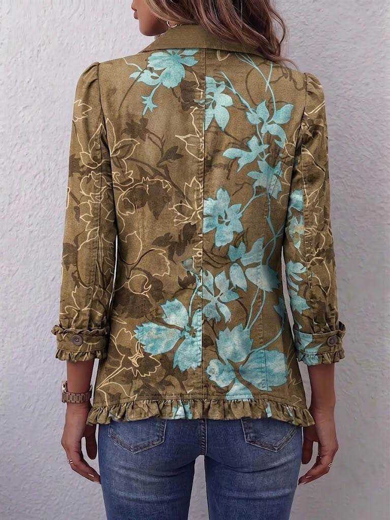SÉRAPHINE | Chaqueta floral desvaída con volante
