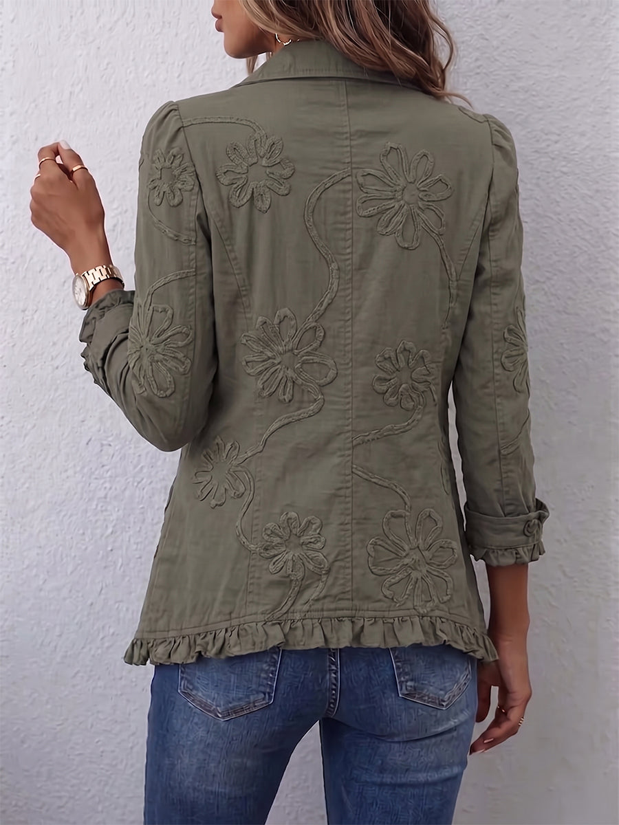 AURÉLIE | Chaqueta Bordada con Volante