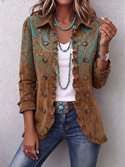 MARCELLE | Veste en cachemire à volants