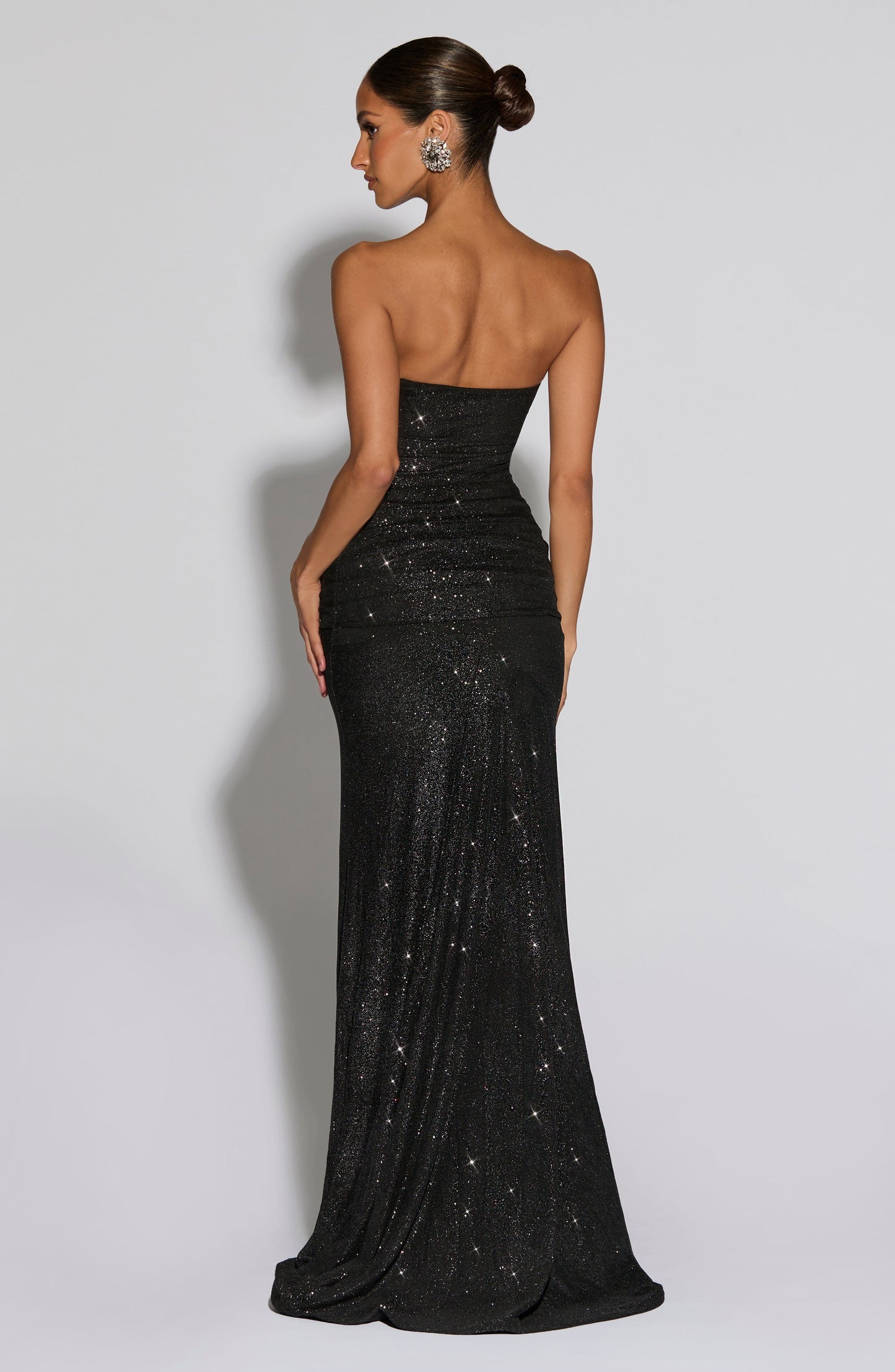 Vestido Largo Lunara - Negro brillante