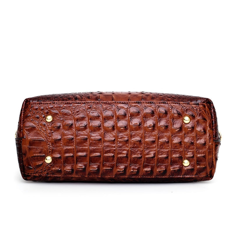 Amalia - Bolsa Bicolor Textura Cocodrilo