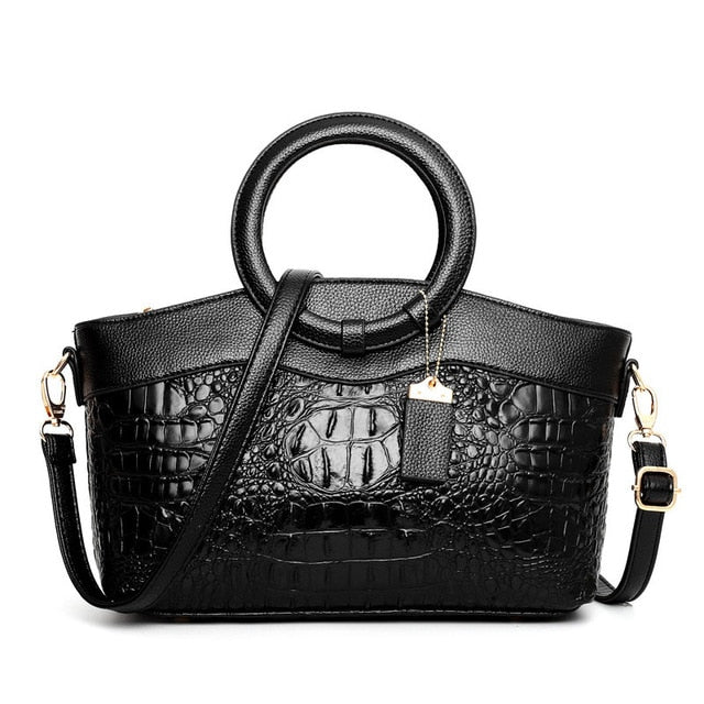 Amalia - Bolsa Bicolor Textura Cocodrilo