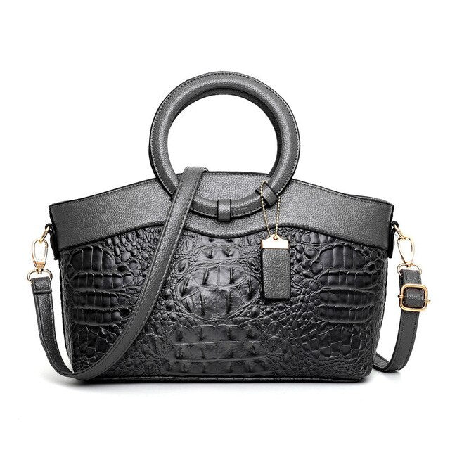 Amalia - Bolsa Bicolor Textura Cocodrilo