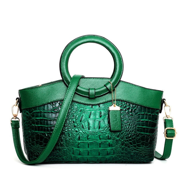 Amalia - Bolsa Bicolor Textura Cocodrilo