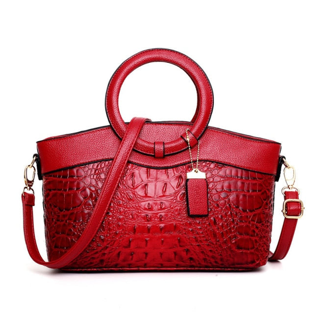 Amalia - Bolsa Bicolor Textura Cocodrilo