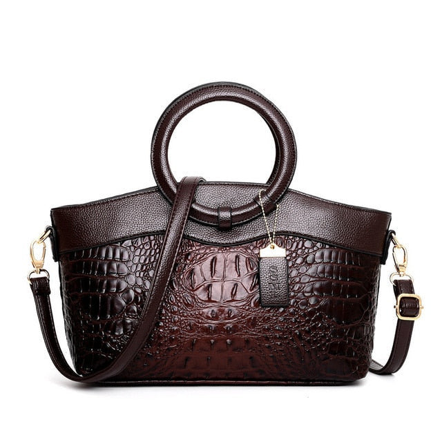 Amalia - Bolsa Bicolor Textura Cocodrilo