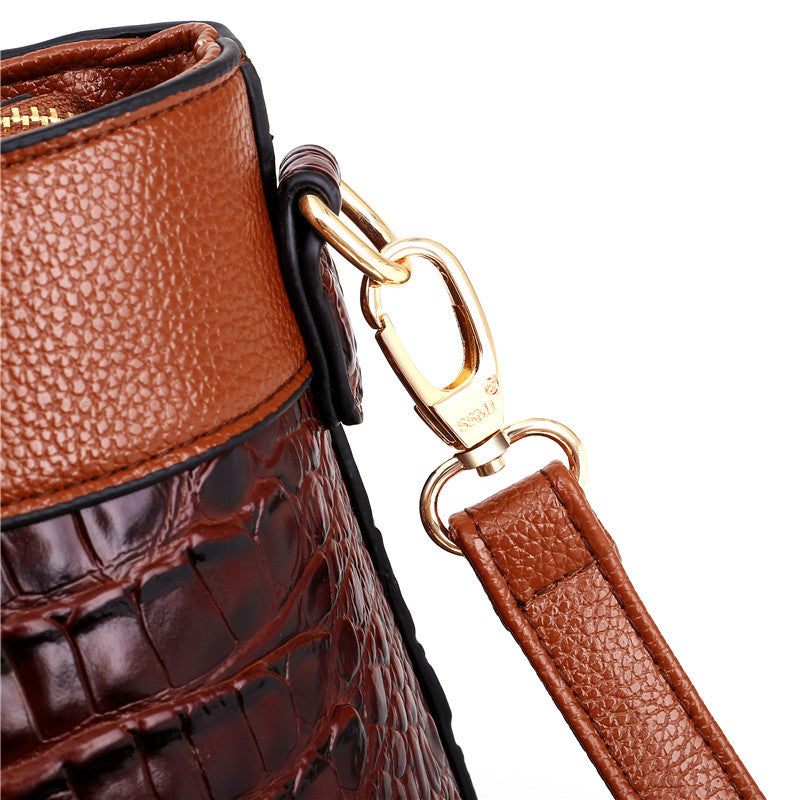 Amalia - Bolsa Bicolor Textura Cocodrilo