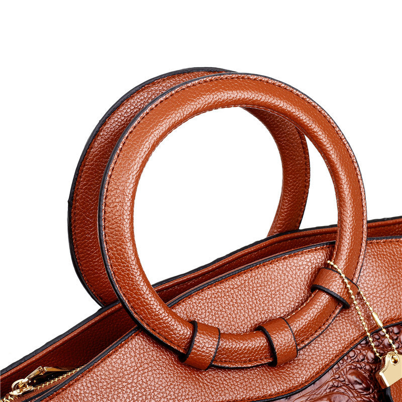 Amalia - Bolsa Bicolor Textura Cocodrilo