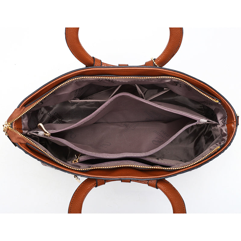 Amalia - Bolsa Bicolor Textura Cocodrilo