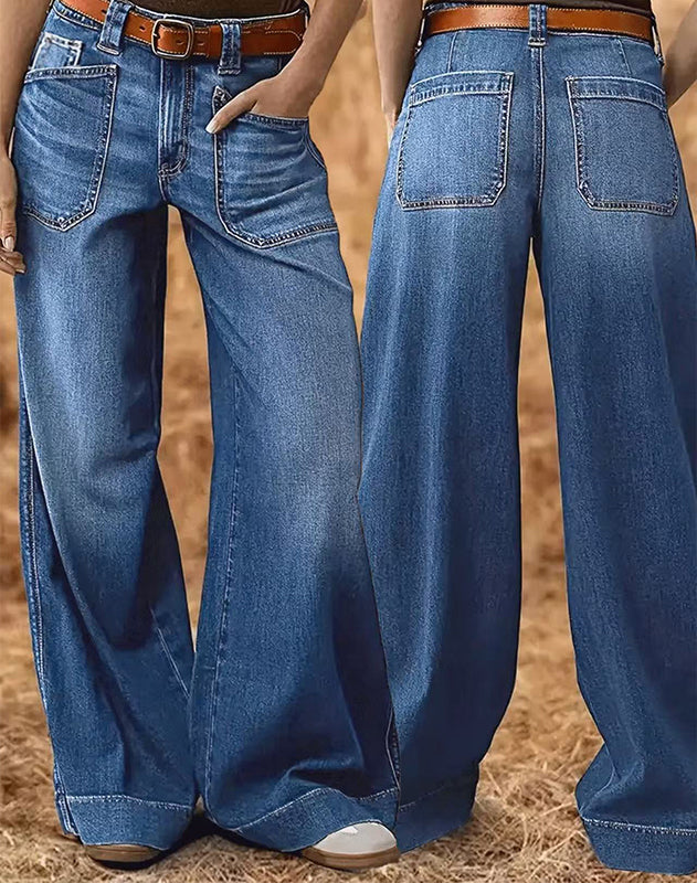 Vaquero Capri de cintura alta