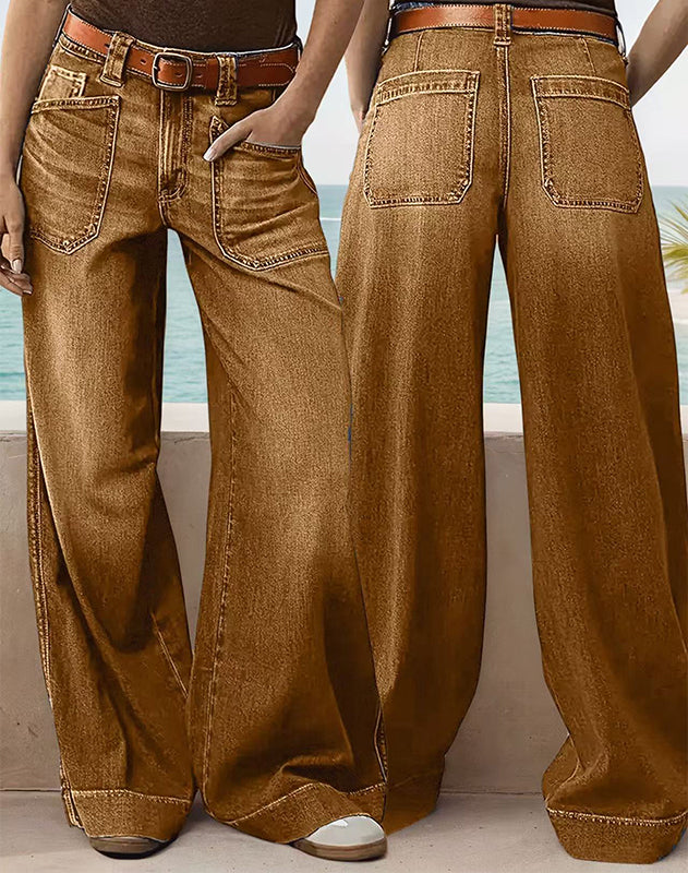 Vaquero Capri de cintura alta