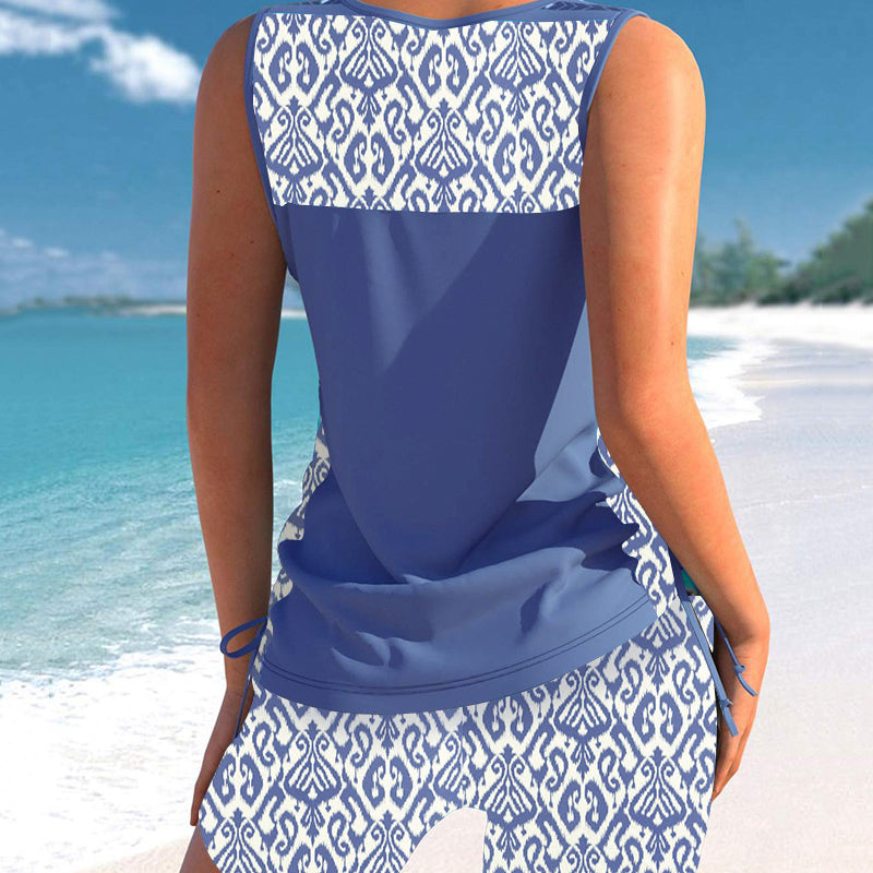 🏖️ Rebajas de verano 60% de descuento 🏝️🩱 Tankini de dos piezas: talle alto con top tipo bandeau, perfecto para la playa 👙