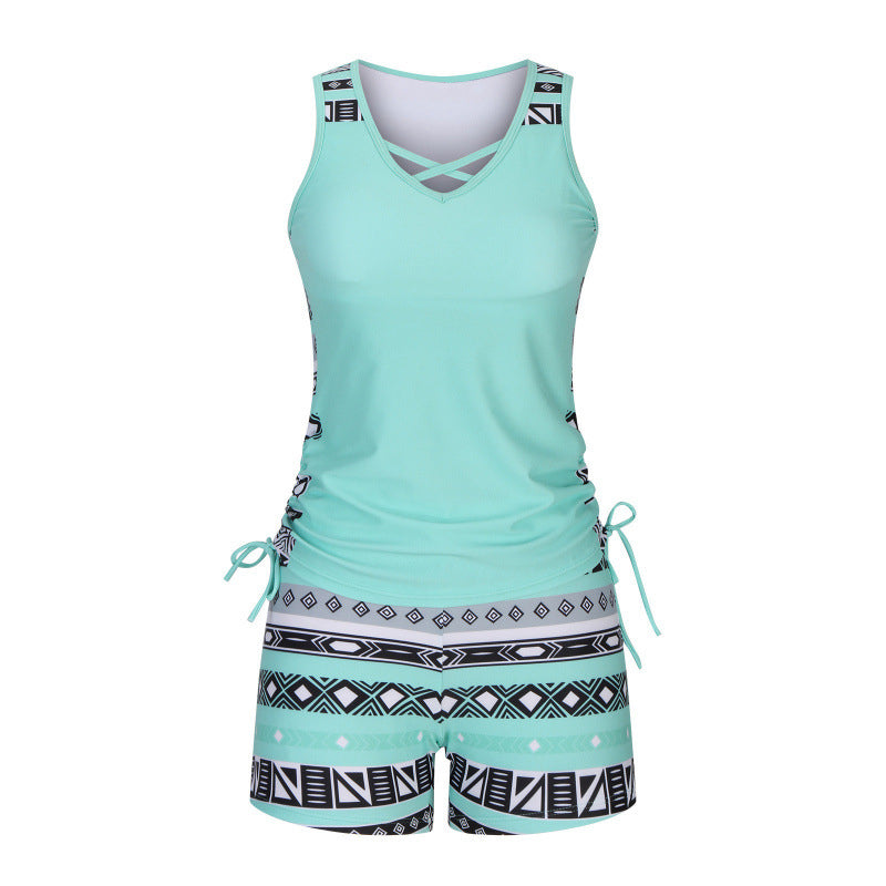 🏖️ Rebajas de verano 60% de descuento 🏝️🩱 Tankini de dos piezas: talle alto con top tipo bandeau, perfecto para la playa 👙