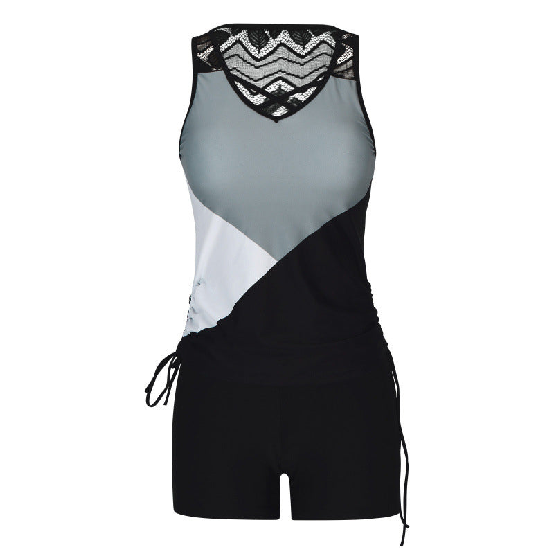 🏖️ Rebajas de verano 60% de descuento 🏝️🩱 Tankini de dos piezas: talle alto con top tipo bandeau, perfecto para la playa 👙