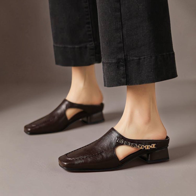 Vyla | Mules en Cuir