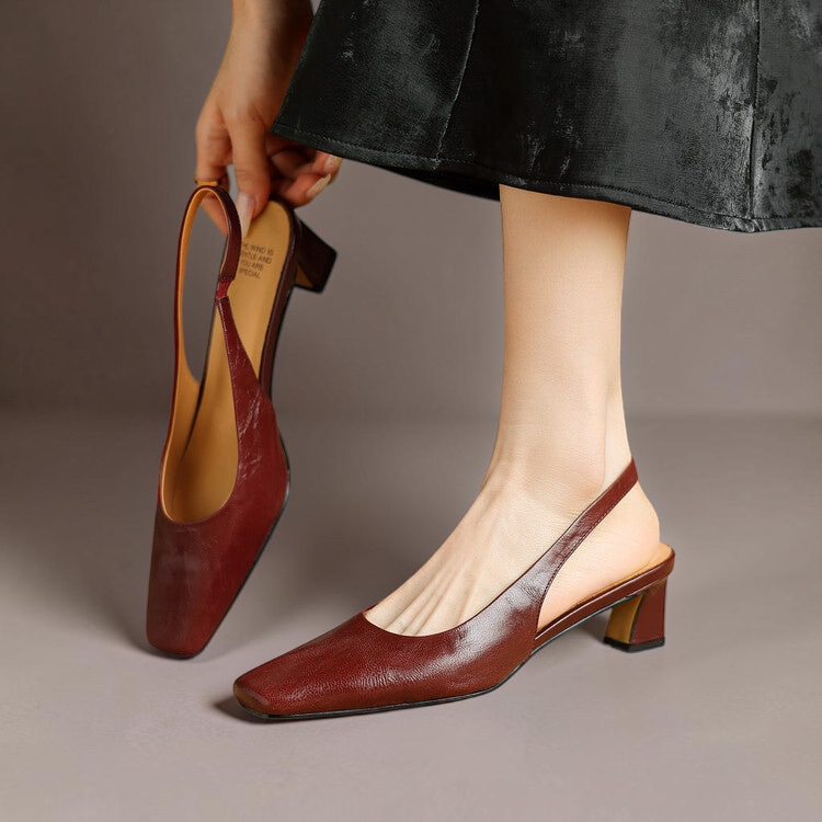 Ersa | Escarpins Slingback en Cuir