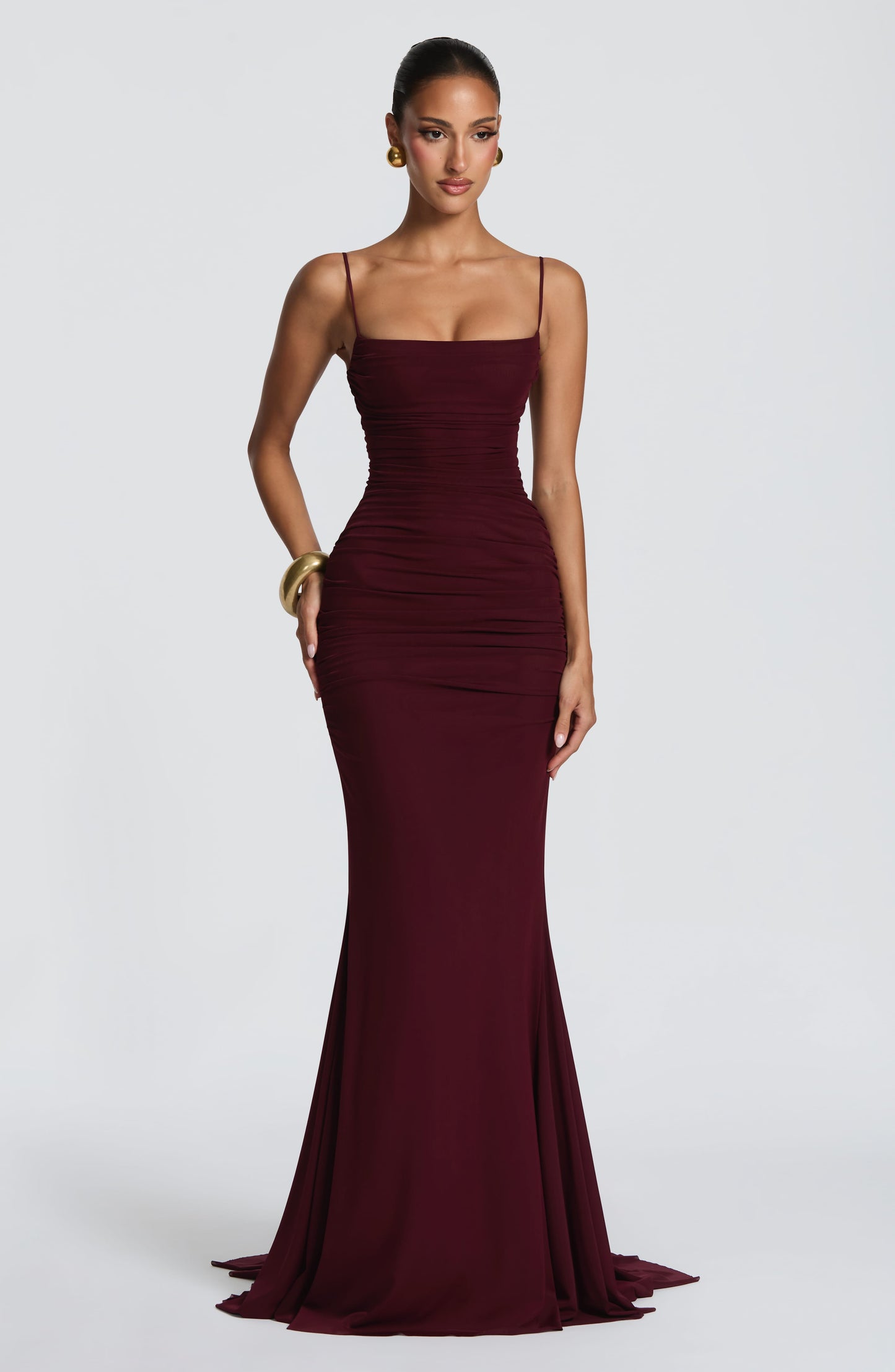 Vestido Zaria - Rojo cereza lacado