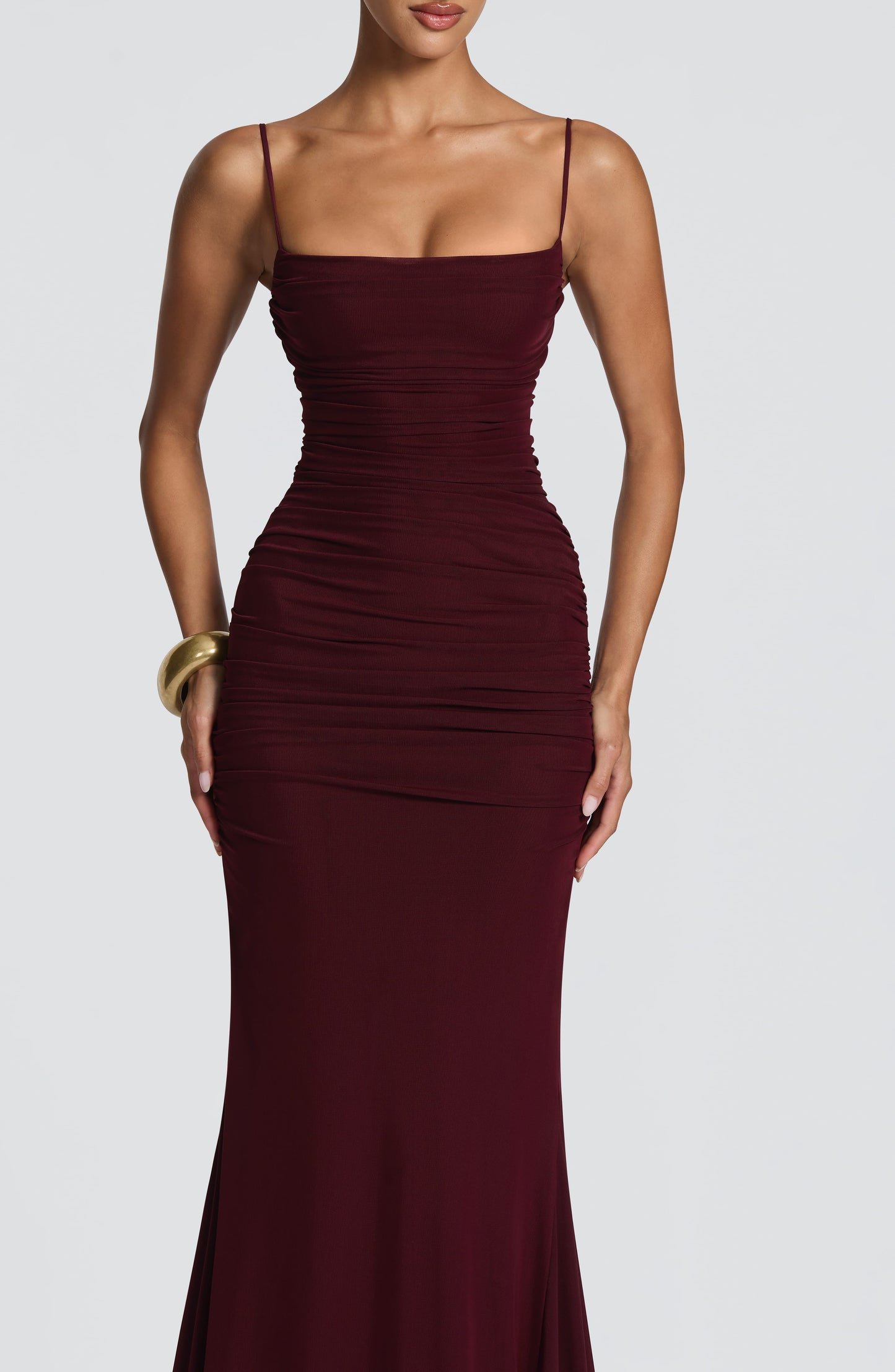 Vestido Zaria - Rojo cereza lacado