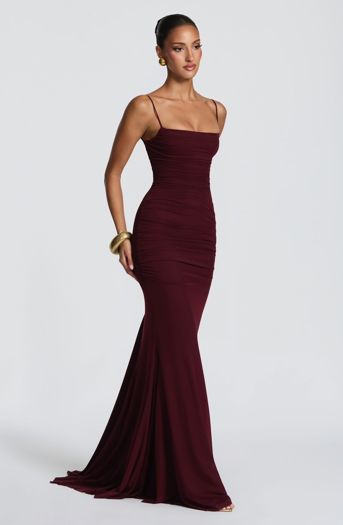 Vestido Zaria - Rojo cereza lacado