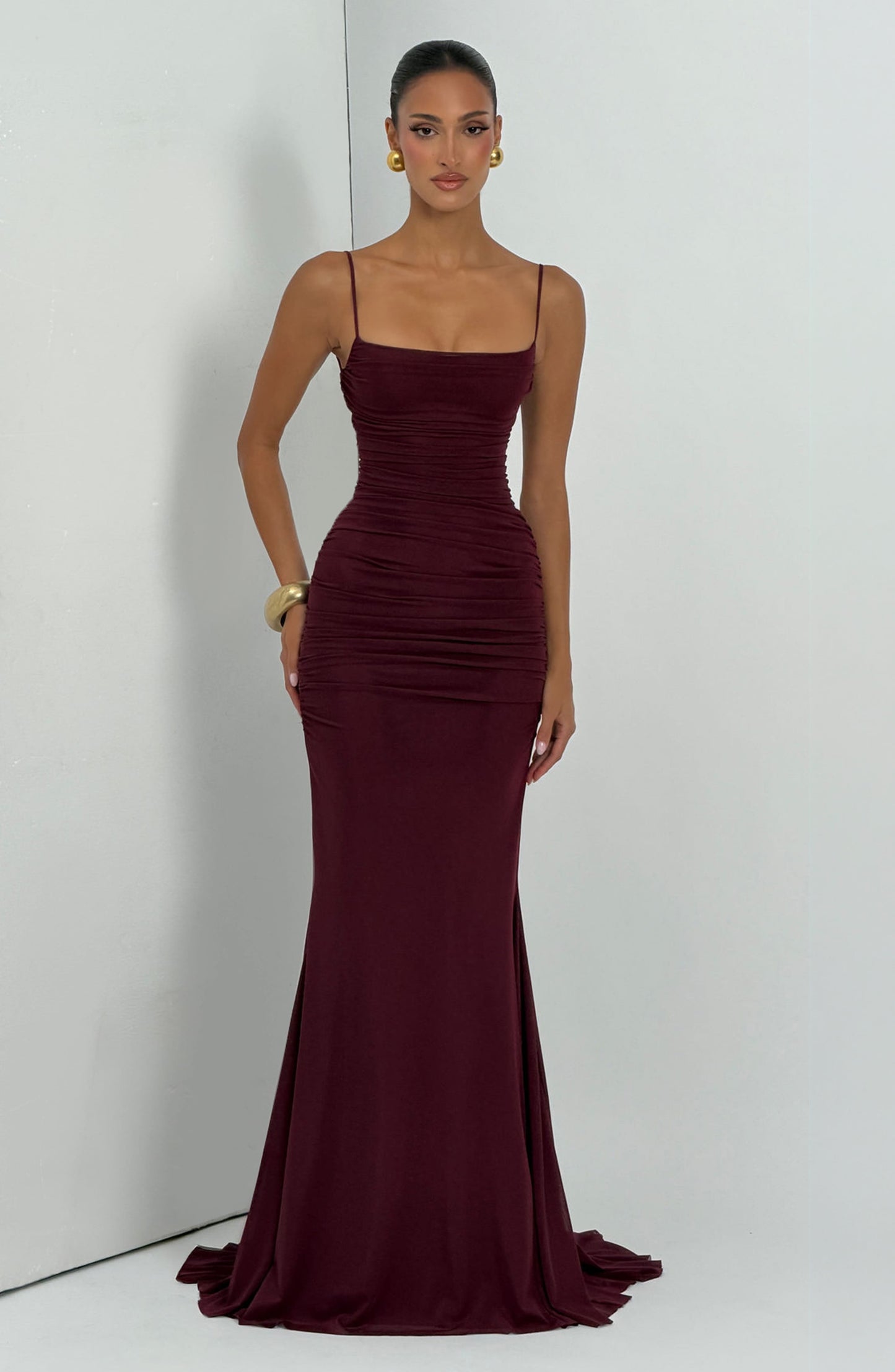 Vestido Zaria - Rojo cereza lacado