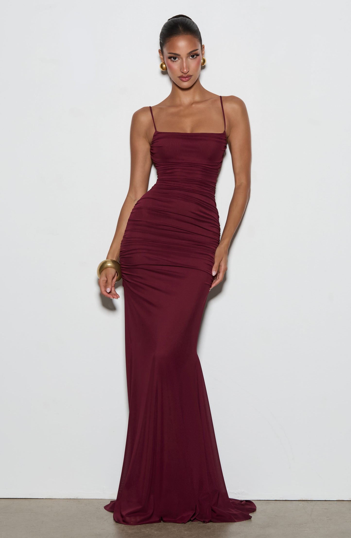 Vestido Zaria - Rojo cereza lacado