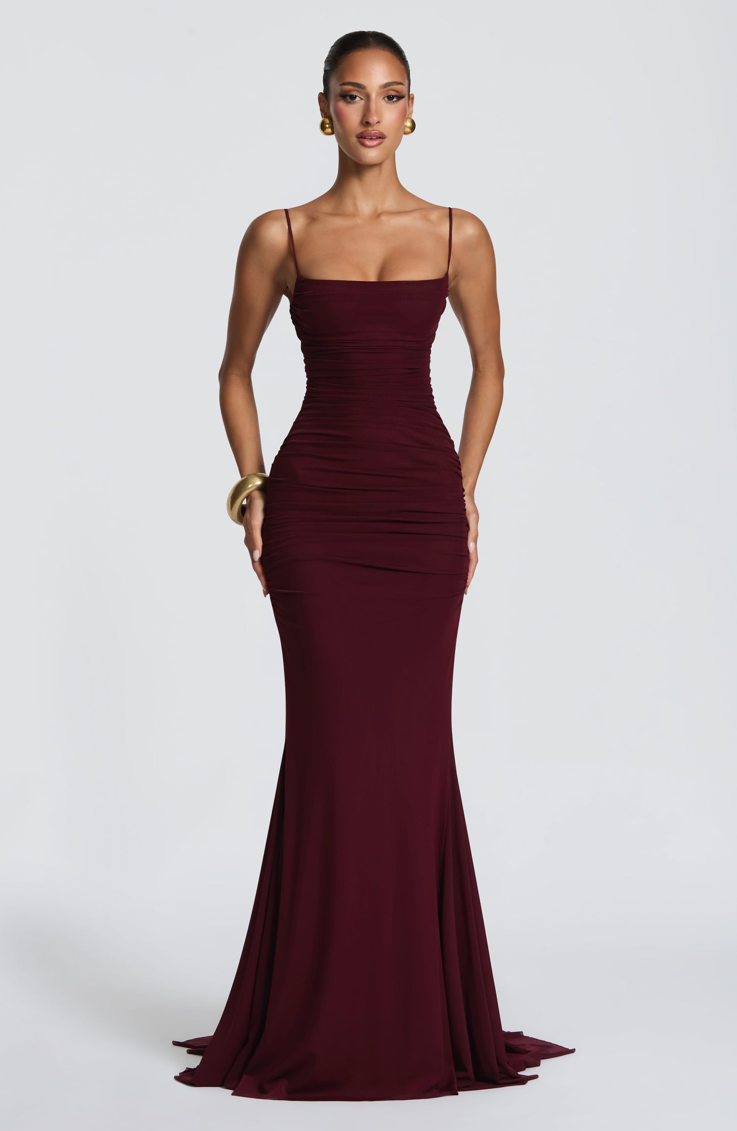 Vestido Zaria - Rojo cereza lacado